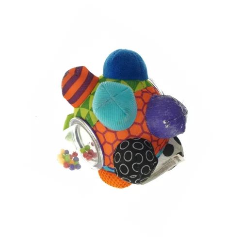 Babylegetøj, bold med prikker der kan rasle