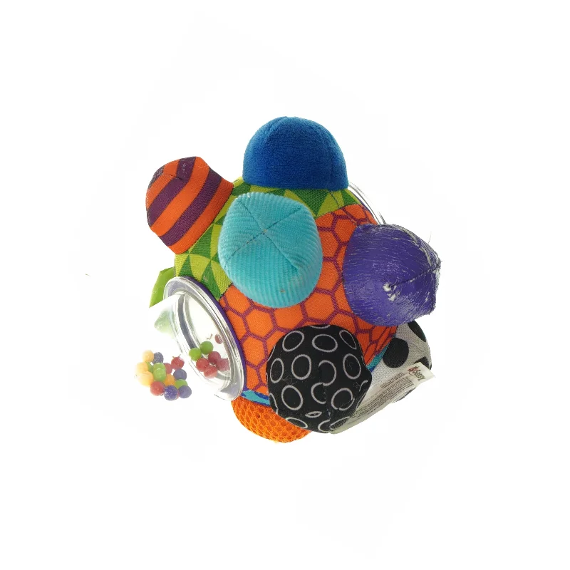 Babylegetøj, bold med prikker der kan rasle