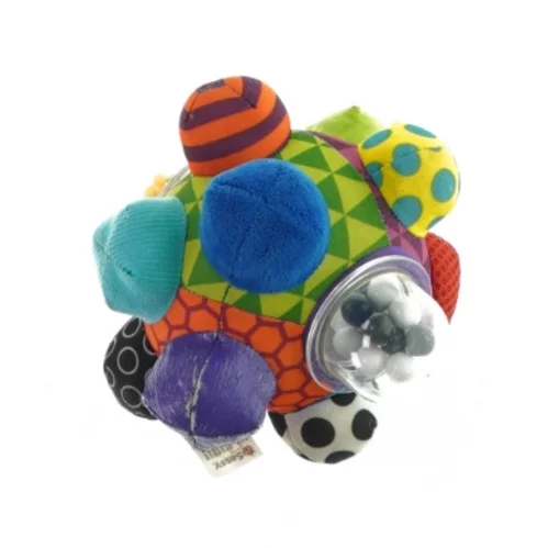 Babylegetøj, bold med prikker der kan rasle