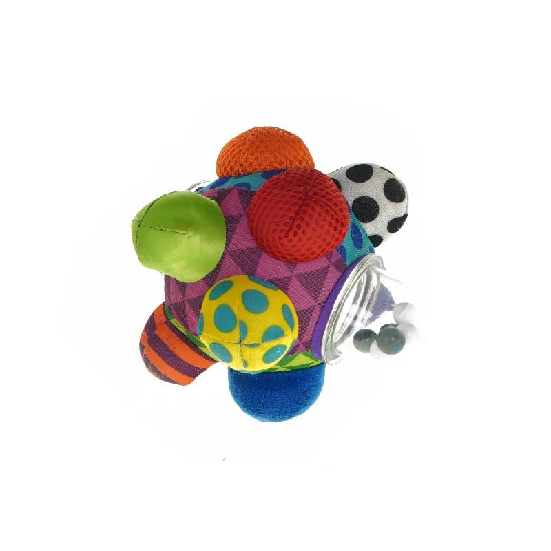 Babylegetøj, bold med prikker der kan rasle