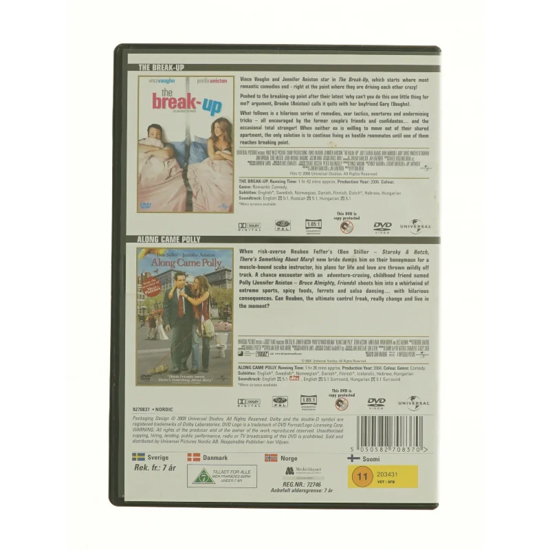 Kas-2da Break-up / Along Came Polly DVD Kø fra DVD