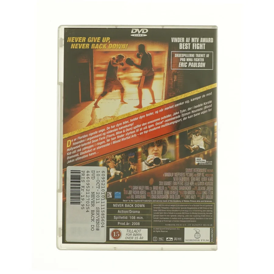 Never back down fra dvd