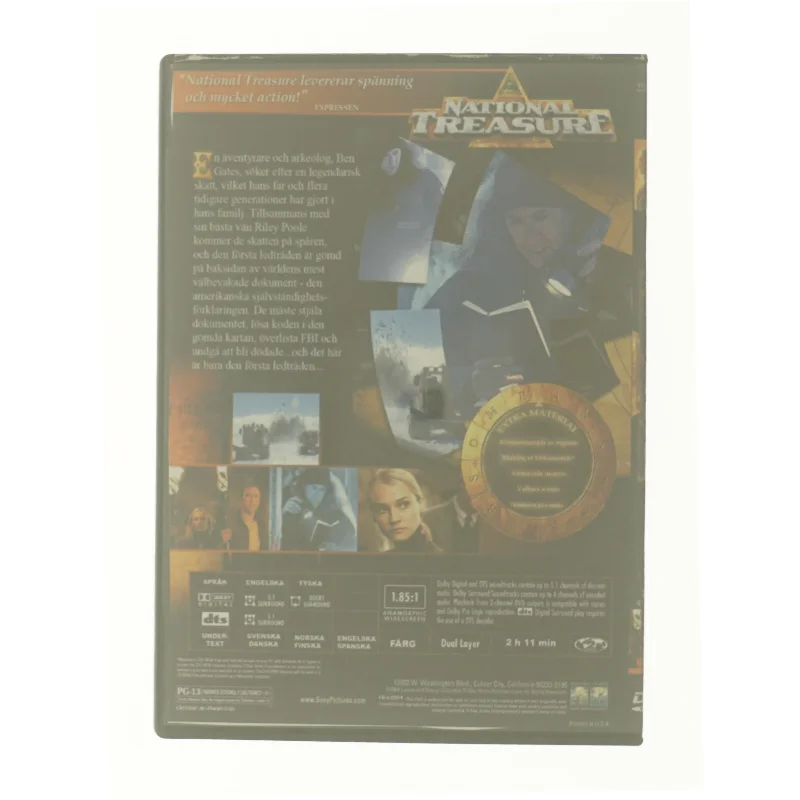 National treasure fra dvd