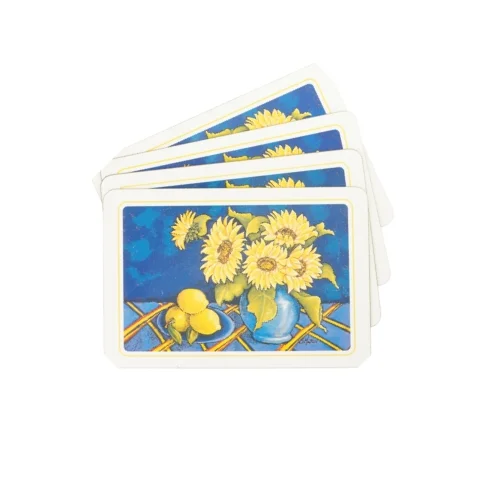 Dækservietter med print 4 styk