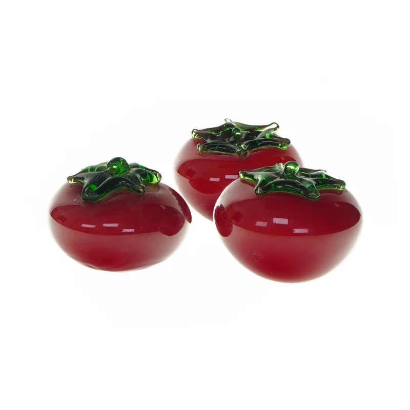 Tomatfigur i glas (3 stk) (str. HØ: 6x8 cm)