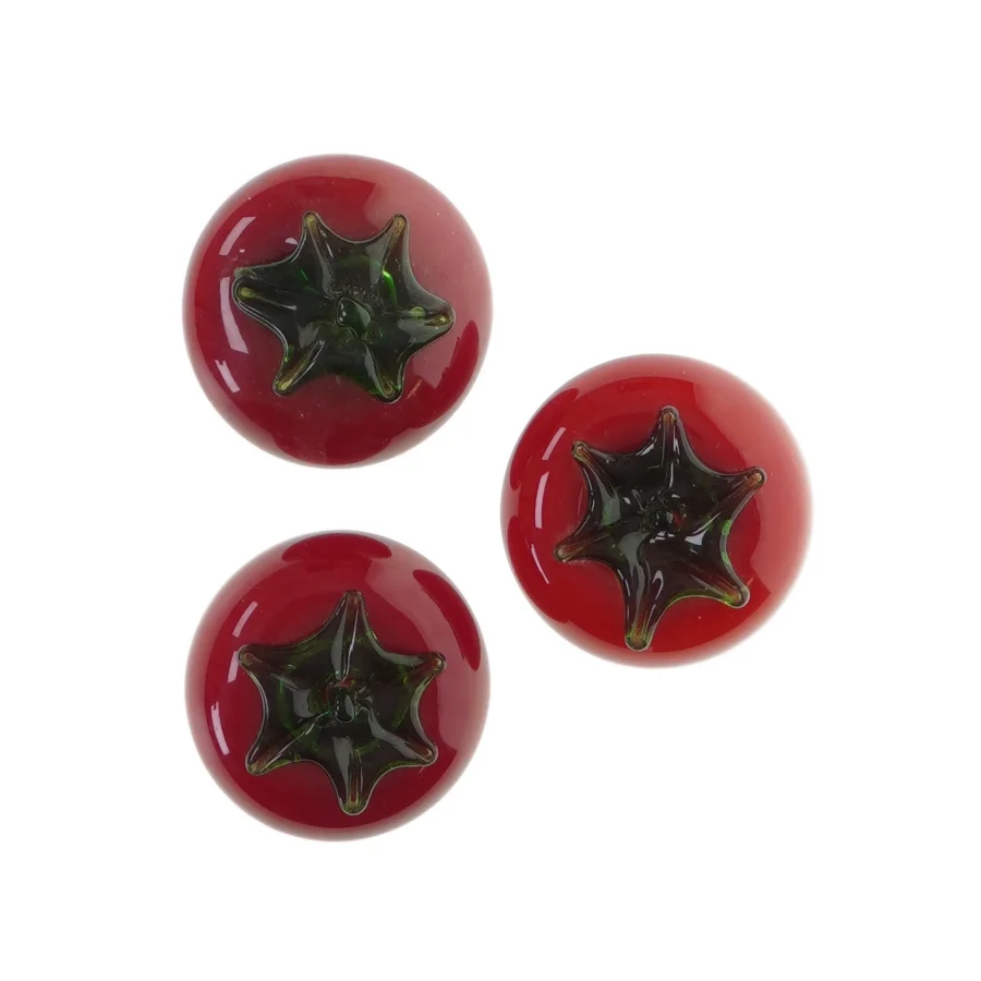 Tomatfigur i glas (3 stk) (str. HØ: 6x8 cm)