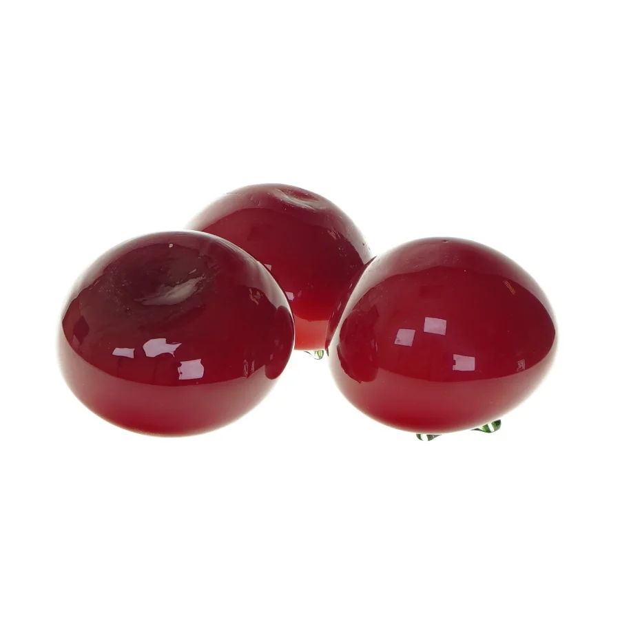 Tomatfigur i glas (3 stk) (str. HØ: 6x8 cm)