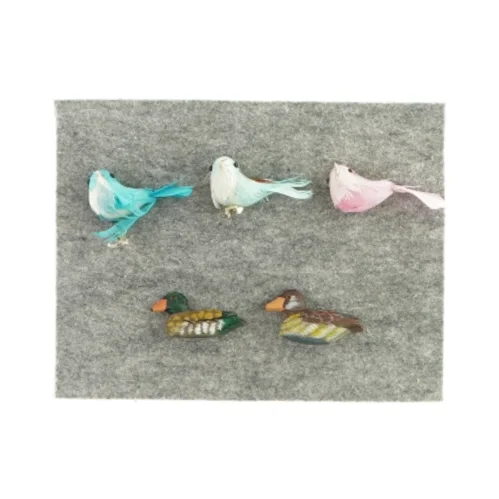 Dekorations fugle 5 styk (str. L: 5 cm)