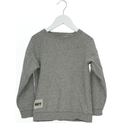 Grå sweatshirt med 'HEY' tryk fra Name It (str. 116)