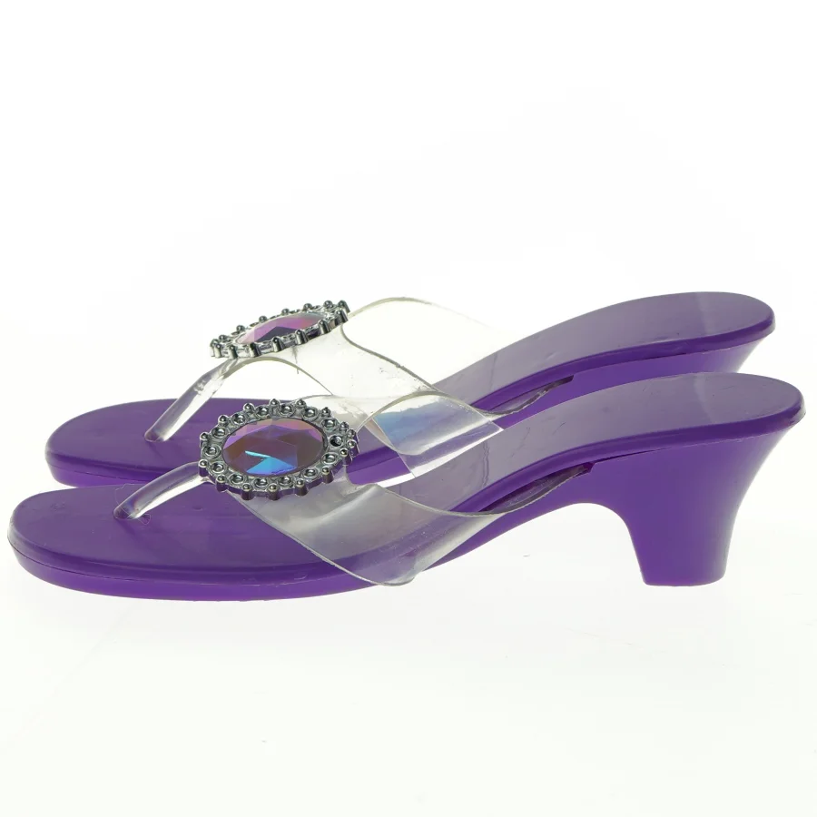 Lilla klipklapper med hæl og dekoration (str. Længde 19 cm/str 30)