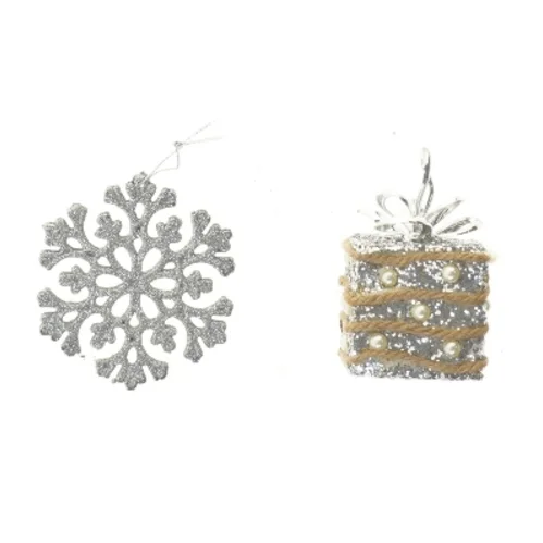 Julepynt dekorationssæt (str. 10 cm)