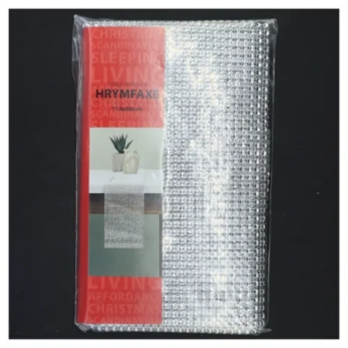 Sølv bordløber fra Jysk (str. 11,5x200 cm)