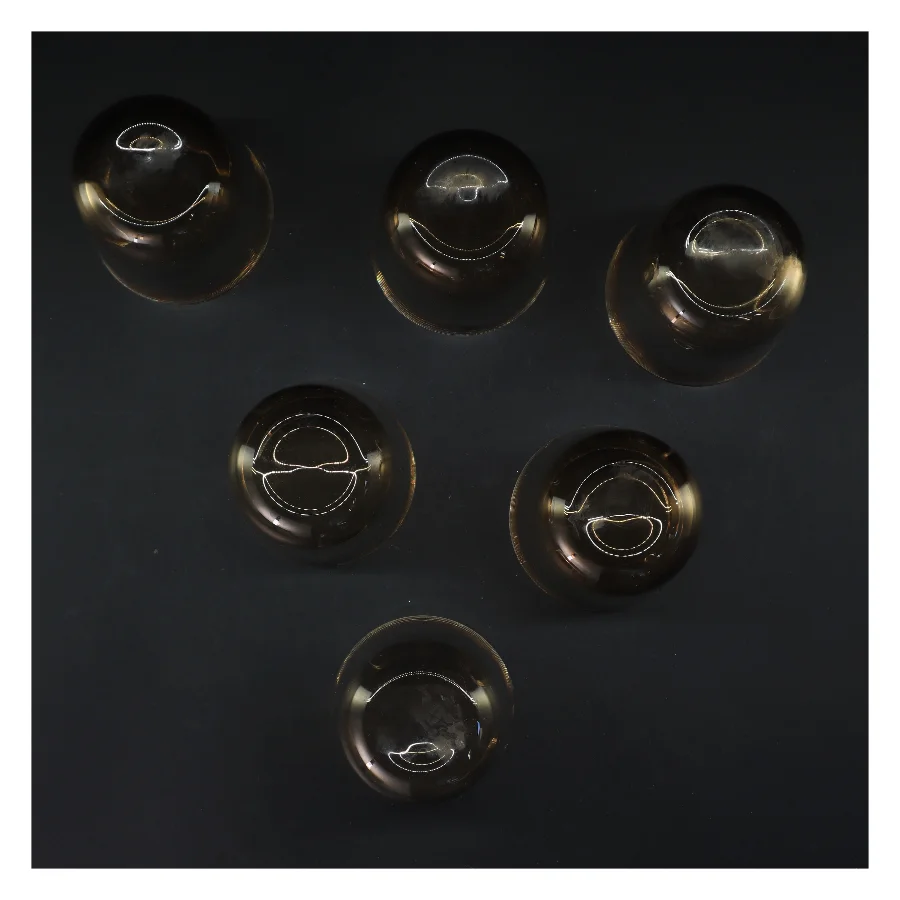 Sæt af 6 glas (str. 6 stk Ø 8,5 cm længde 11 cm)