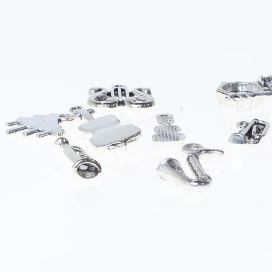 Musikinstrument charms i metal