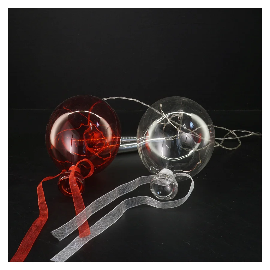  Balloner i glas med LED-lys (str. 16 cm)