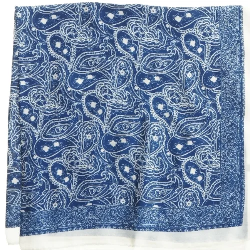 Blåt paisley tørklæde (str. 68x68 cm)