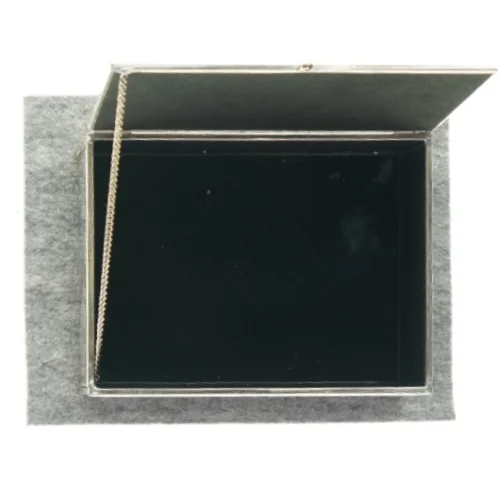 Spejlæske med motiver af fjer (str. 19 x 14 x 8 cm)