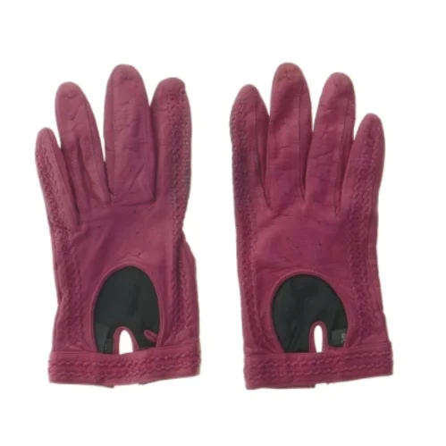 Læderhandsker i bordeaux farve fra Markberg (str. 20 cm)