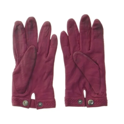 Læderhandsker i bordeaux farve fra Markberg (str. 20 cm)