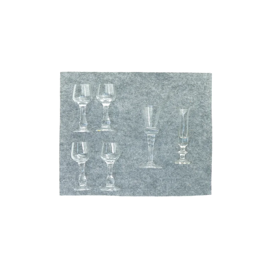 Holmegårds glas fra Holmegaard (str. 3 x 13 x 5)