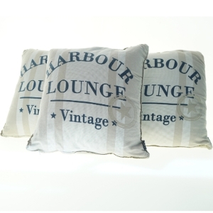 Dekorative puder med vintage print fra Harbour Lounge (str. 40x43 cm)