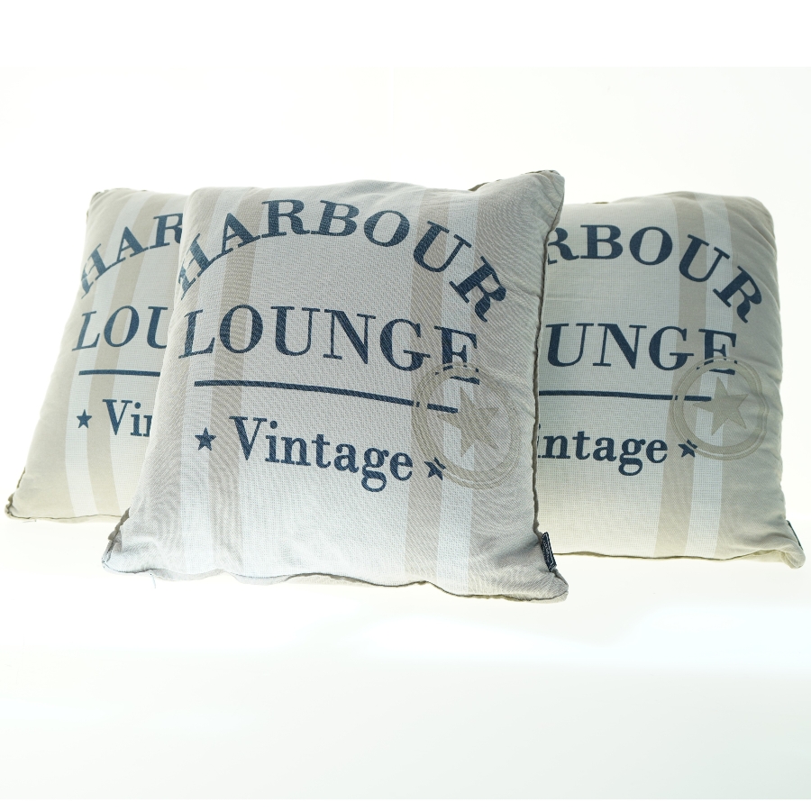Dekorative puder med vintage print fra Harbour Lounge (str. 40x43 cm)