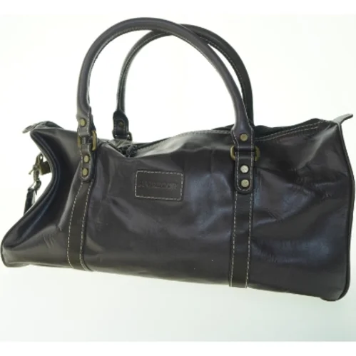 Brun lædertaske fra McGregor (str. 52x23 cm. højde 25 cm)