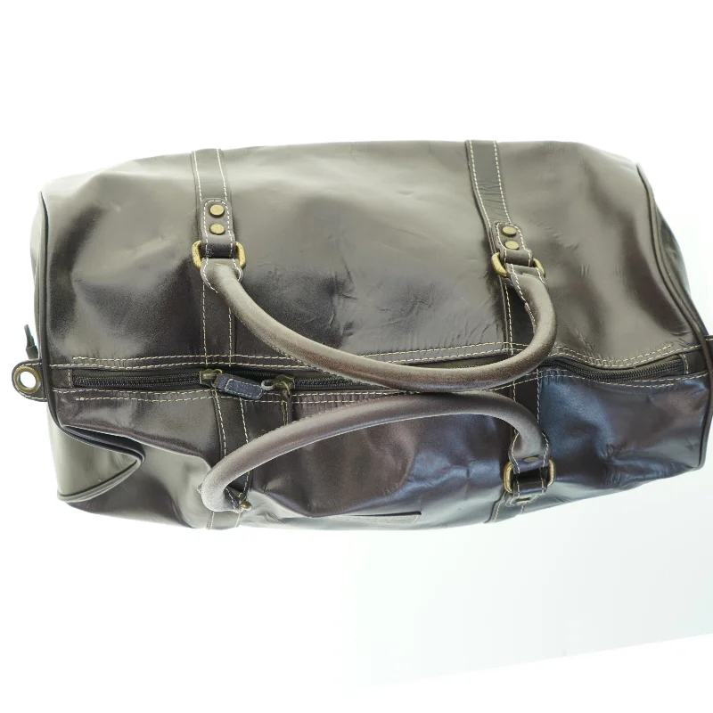 Brun lædertaske fra McGregor (str. 52x23 cm. højde 25 cm)