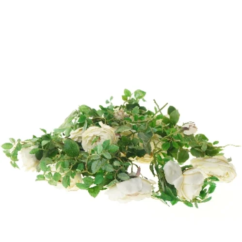 Dekorativ blomsterbukse med kunstige roser