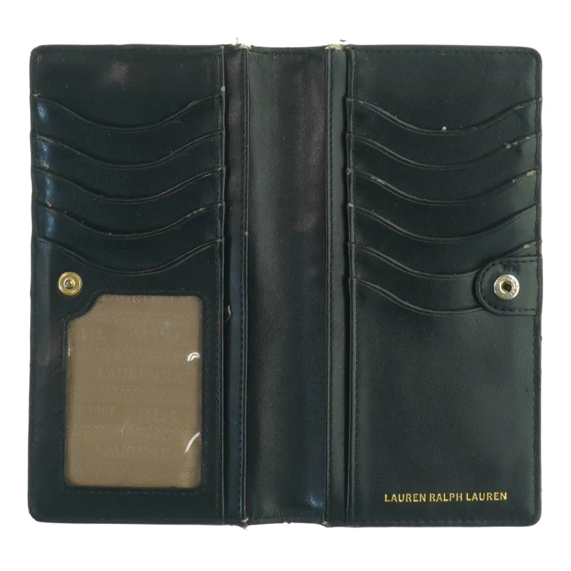 Ralph Lauren Sort krokodillemønstret pung fra Lauren Ralph Lauren (str. 17,5 x. 9,5 cm)