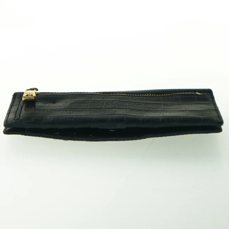 Ralph Lauren Sort krokodillemønstret pung fra Lauren Ralph Lauren (str. 17,5 x. 9,5 cm)