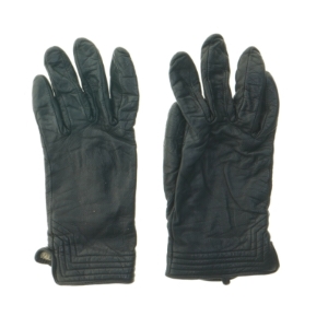 Sorte læderhandsker fra Markberg (str. 23 cm)