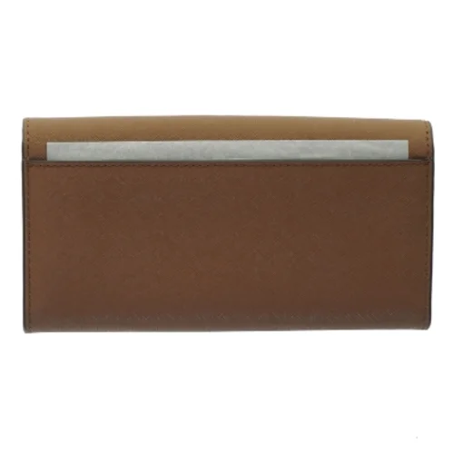 Cognacfarvet dame læderpung Jet Set fra Michael Kors (str. 19x10 cm)