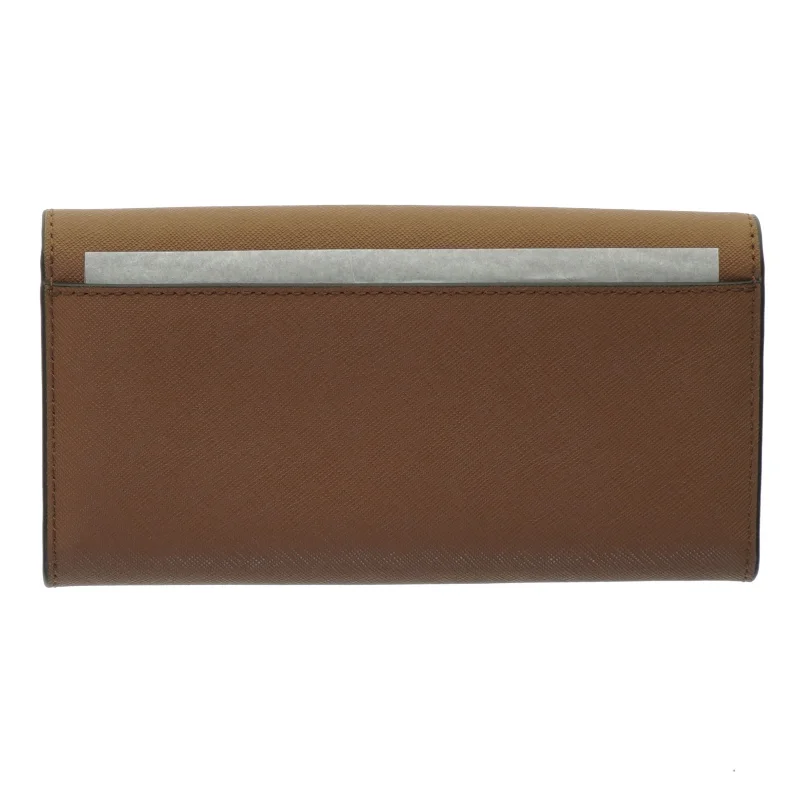 Cognacfarvet dame læderpung Jet Set fra Michael Kors (str. 19x10 cm)