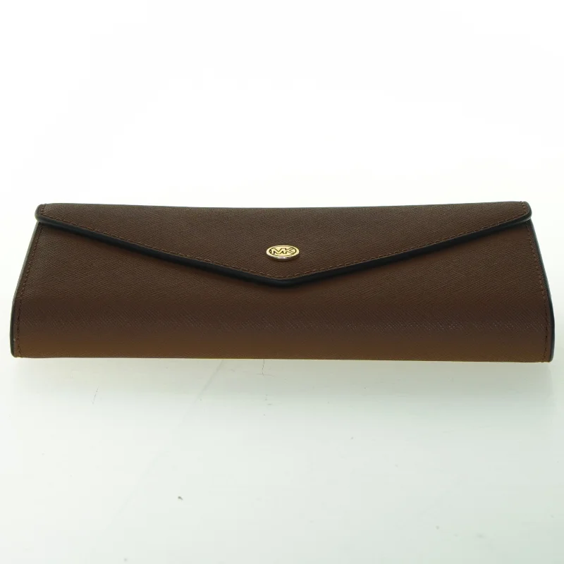 Cognacfarvet dame læderpung Jet Set fra Michael Kors (str. 19x10 cm)
