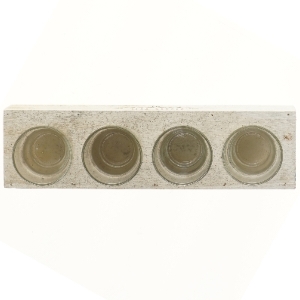 Adventstage med 4 glasbeholdere fra Form Living (str. 31x8 cm)