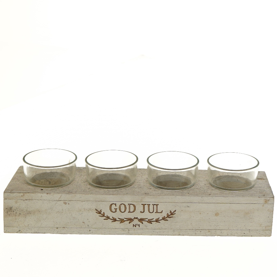 Adventstage med 4 glasbeholdere fra Form Living (str. 31x8 cm)