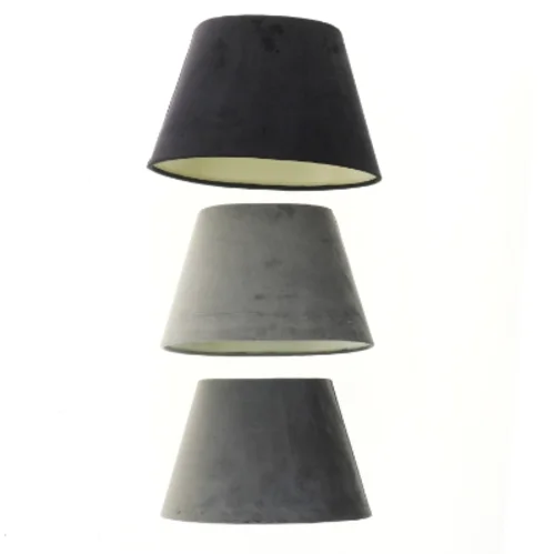 Lampeskærme af velour, i sæt (str. 33,5x22 og 30,5x20,5 cm)