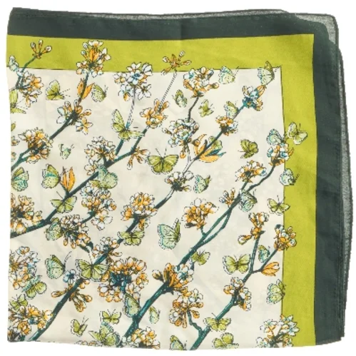 Tørklæde med blomstermotiv (str. 65x67 cm)