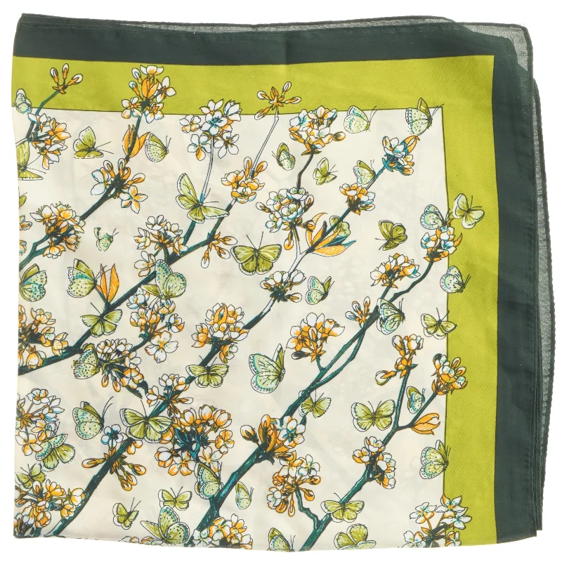 Tørklæde med blomstermotiv (str. 65x67 cm)