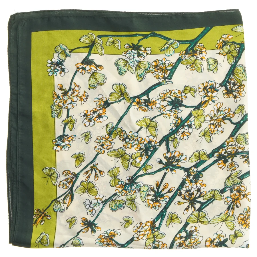 Tørklæde med blomstermotiv (str. 65x67 cm)