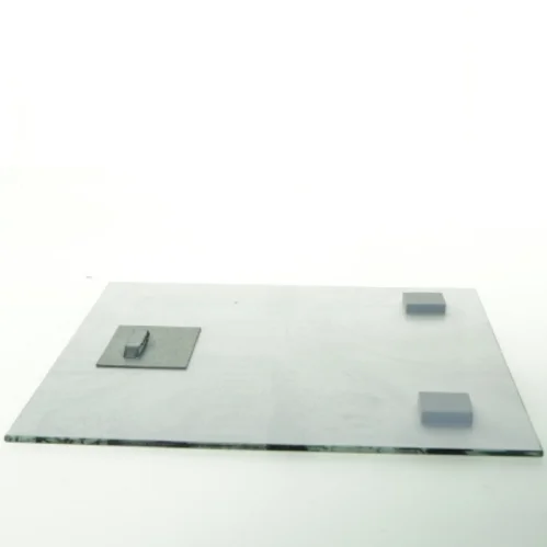 Sort-hvidt vægbillede på glas - af indendørs arkitektur (str. 30 x 30 cm)