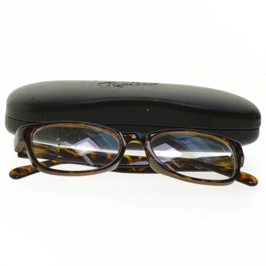 Tortoise-shell briller med Ray-Ban etui (str. 14 cm)
