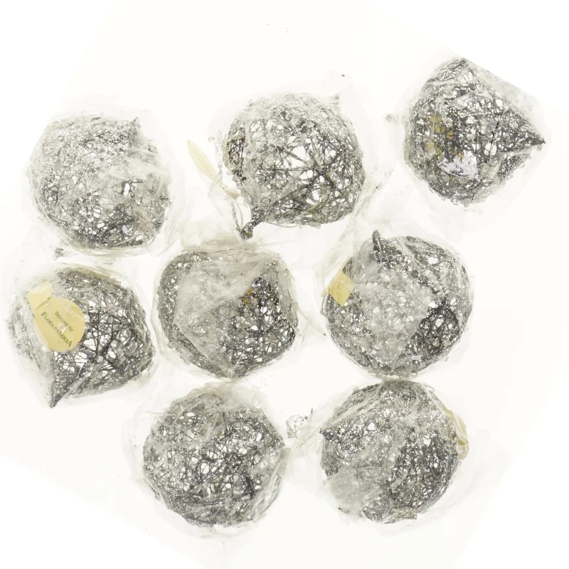 Dekorative sølvkugler fra Flora Patricia (str. Ø 10 cm)