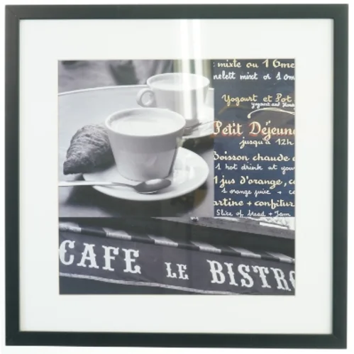 Indrammet billede af caféscene (str. 43x43 cm)