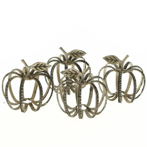 Sæt med fire dekorative æbleformede figurer (str. Ø 8 cm)