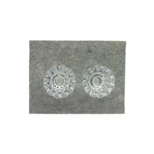 Lysestager af glas (et par) (str. H 6 cm. )