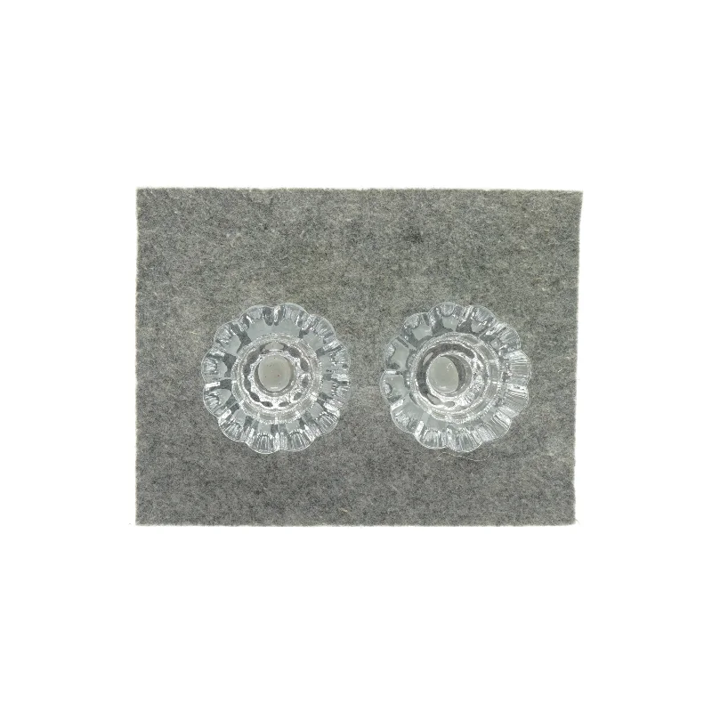 Lysestager af glas (et par) (str. H 6 cm. )