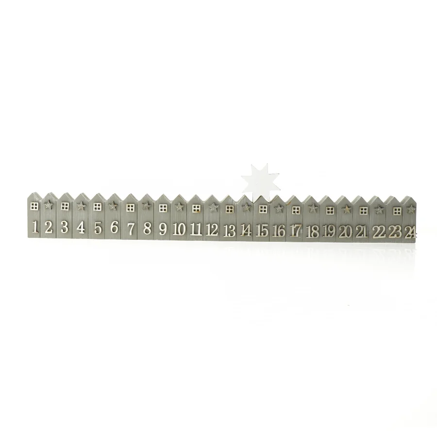 Adventskalender med huse og tal