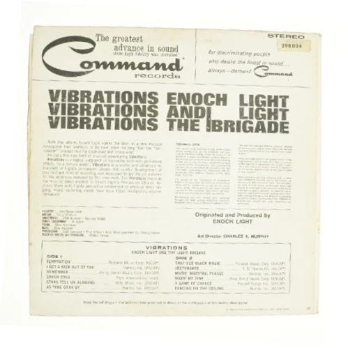 Vibrations, enoch light and the light brigade